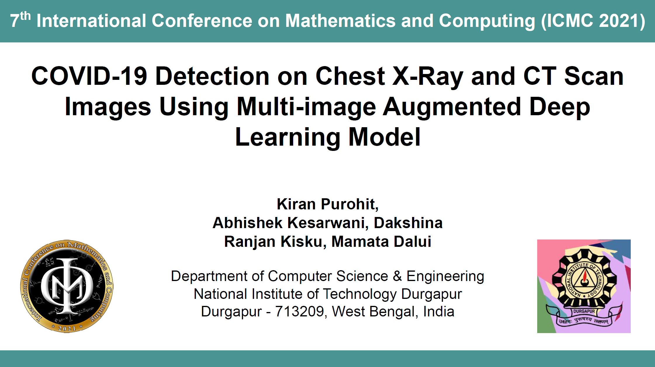 COVID-19 Detection on Chest X-Ray and CT Scan Images Using Multi-image ...